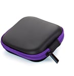 Small Zipped Headphone Hard Case for Inner Ear Headphones Purple