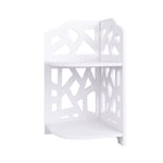 HornTide Brief Organisateur de Mode Rack de Stockage 2-Tier étagère d'angle pour la poupée cosmétique Potted-Plant Vitamines Suppléments Caddy Bureau Décoration de Table Composites de Bois-Plastique