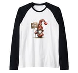 Happy Valentines Day Sign For Family Chocolate Heart Gnome Raglan Baseball Tee