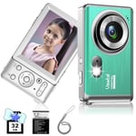 4K Compact Digital Camera with SD Card, 48MP Photo/ 4K Video 30FPS/ 2.8”HD Screen/ 18X Zoom, Camera Beginners for Kids/Children/Teenagers/Students/Teens