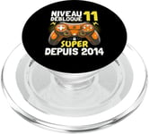 Niveau 11 Débloqué Super Depuis 2014 Anniversaire Gamer PopSockets PopGrip pour MagSafe