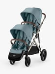 RAIN COVER FOR CYBEX GAZELLE TWIN TANDEM DOUBLE PRAM / 2 x RAINCOVERS ZIP ACCESS