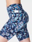 Sweaty Betty Power 9" Power Biker Shorts, Blue Floral