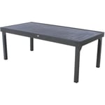 Table de jardin extensible aluminium Piazza Graphite - 10/12 personnes - Hespéride