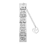 Husband Gifts Boyfriend Bookmark Gift Form Wife Valentine Gifts for Him Husband Birthday Gifts Husband Gift Big Hug Gifts Funny Bookmark (Husband Bookmark)