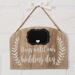 Celebrations Love Story Countdown to Our Wedding Plaque, MDF - Printed, One