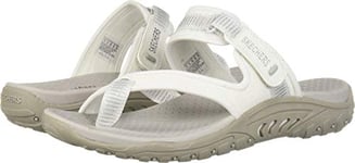 Skechers Women Reggae-Seize The Day Open Toe Sandals, White (White Wht), 6.5 (39.5 EU)