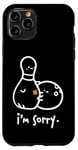 Coque pour iPhone 11 Pro Bowling Humour Mignon Drôle Personnage Art