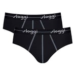 Sloggi Men's Start Midi C2P box Briefs, BLACK, 32