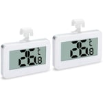 Gesh 2Pack Refrigerator Thermometer, Digital Waterproof Refrigerator Freezer Temperature Monitor -30 To 60 Degrees With Hook For Indoor/Outdoor