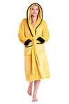 CityComfort Robe de Chambre Femme Longue en Polaire (S, Mustard)