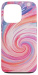 iPhone 13 Pro Swirl Pink Color Illustration Pattern Abstract Art Case