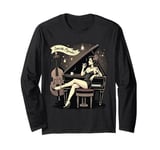 Smooth Operator Pinup Jazz Piano Vibes Long Sleeve T-Shirt