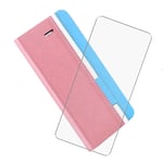 JIENI Coque pour Oppo A94 5G (6.43") + Verre trempé écran Film Protecteur - Housse Wallet Case Card Slot Flip Shell PU Cuir Silicone Etui