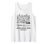 Jerusalem Souvenir Israel Skyline Jewish Israeli Women Men Tank Top