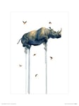 The Art Group Oliver Flores (Journey 2 Rhino) -Art Print 30 x 40cm, Paper, Multicoloured, 30 x 40 x 1.3 cm