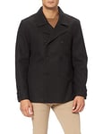 Urban Classics Classic Pea Coat Jacket, Noir, L Homme