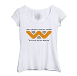 T-Shirt Femme Col Echancré Weyland Yutani Corp. Geek Jeux Video Science Fiction Film