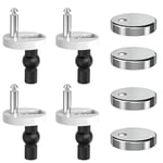 Toilet Seat Hinges Fixings, 4PCS Quick Release Toilet Seat Fixings, Universal Toilet Seat Top Fittings, for WC Toilet Blind Holes