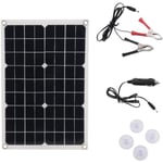 Panneau Solaire Monocristallin 20W Panneau Photovoltaïque Flexible Haute Efficacité Charge De Batterie Solaire Bateau, Caravan[350]