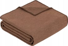 Ibena Ibena Uni Structure Blanket Brown Charlotte Gots, 140X200cm