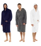 Mens Towelling Robes | Hooded Bath Robes | Dressing Gown | Cotton Robe | Uk