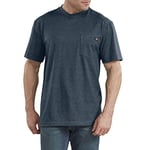 Dickies Men's Heavyweight Crew Neck Short Sleeve Tee T-Shirt, Baltic Blue Heather, XXL