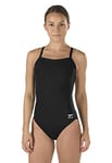 Speedo Women's Swimsuit One Piece Endurance+ Flyback Block Adult Team Colors Black/Black