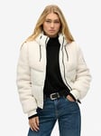 Superdry Everest Bomber Hybrid Jacket - White, White, Size 8, Women