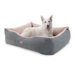 Emma lit pour chien panier lavable antidérapant respirant matelas réversible coussin Taille L (100 x 30 x 90 cm)