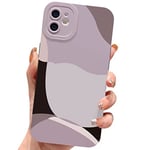 ECZOIL Coque iPhone 12 Mignon Aesthetic Art Peint Lens Protection de téléphone pour Les Cute Femmes Filles Coque Ultra Mince TPU Case for iPhone 12 6,1 Pouces-Noir