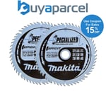 2x Makita B-57320 165mm x 20mm 56 Teeth Efficut Cordless Plunge Saw Blade DSP600