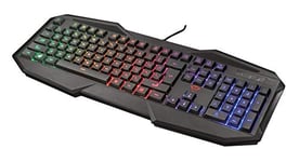 Trust GXT 830-RW Avonn USB Allemand Noir - Claviers (Standard, Avec fil, USB, Clavier à membrane, LED RGB, Noir)