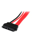 StarTech.com 6in Slimline SATA to SATA Adapter with Power - Slim SATA (F) to SATA (M) - Slimline Serial ATA to SATA (SLSATAADAP6) - SATA adapter