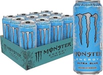 Monster Energy Ultra Blue Zero Sugar Energy Drink Cans 473ml - Pack of 12