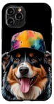 Coque pour iPhone 11 Pro Berger Australien Casquette Snapback Chien Animaux Imprimé