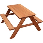 Sunny Dave Table pique nique en Bois, Marron Table de Pique Nique Enfant pour le Jardin, Table Picnic, Table Picnic Bois - 89 x 89 x 50,5 cm