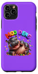 Coque pour iPhone 11 Pro Adorable bébé hippopotame Moo Deng Merry Christmas Cheer