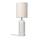 Gubi - Gravity Floor Lamp - XL High, White Marble/Canvas - Skärmlampor - Space Copenhagen - Vit