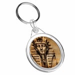 1 x Egypt King Bust Gold Treasure - Keyring IR02 Mum Dad Birthday Gift #16105