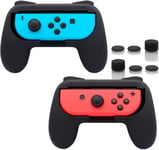 Poignées Compatible Avec Nintendo Switch&oled, Kit De Poignée Résistant À L'usure Compatible Avec Joy Cons, Pack De 2 (Noir)
