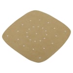 (Natural Color)7.5in Perforated Square Steamer Paper Liners For Air Fryer MA