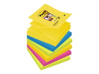 Post-It Super Sticky Z-Notes Rio De Janeiro R330-6Ssrio-Eu - Anteckningar - 76 X 76 Mm - 540 Ark (6 X 90) - Neongrön, Neongul, Neon Orange, Fuchsia, Medelhavsblå