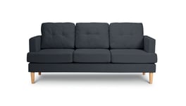 Habitat Joshua Fabric 3 Seater Sofa - Charcoal