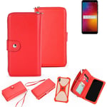 2in1 cover wallet + bumper for Lenovo K5s Phone protective Case red