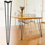 ID MARKET - Lot de 4 pieds épingle 71 cm pour table design industriel