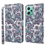 COTDINFOR Compatible with Xiaomi Redmi Note 12 5G Coque Case Folio,3D Peint Cuir PU Magnétique Porte-Cartes Cover Housse Étui pour Redmi Note 12 5G Cover Whirlpool Pattern YX.