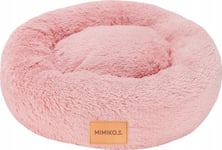 Mimikoko Mimiko Pets Shaggy Rund Säng M 45Cm Rosa