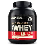 Optimum Nutrition Gold Standard Whey Muscle Building and Recovery Protein Powder With Naturally Occurring Glutamine and Amino Acids, Unflavoured, 75 Servings, 2.25kg, Packaging May Vary