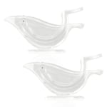 Luckious 2 PCS Bird Shaped Lemon Squeezers - Manual Lemon Juicers with Transparent Acrylic Citrus Juicer, Elegant Bird-Shaped Lemon Slice Squeezer, Multifunctional Fruit Juicer